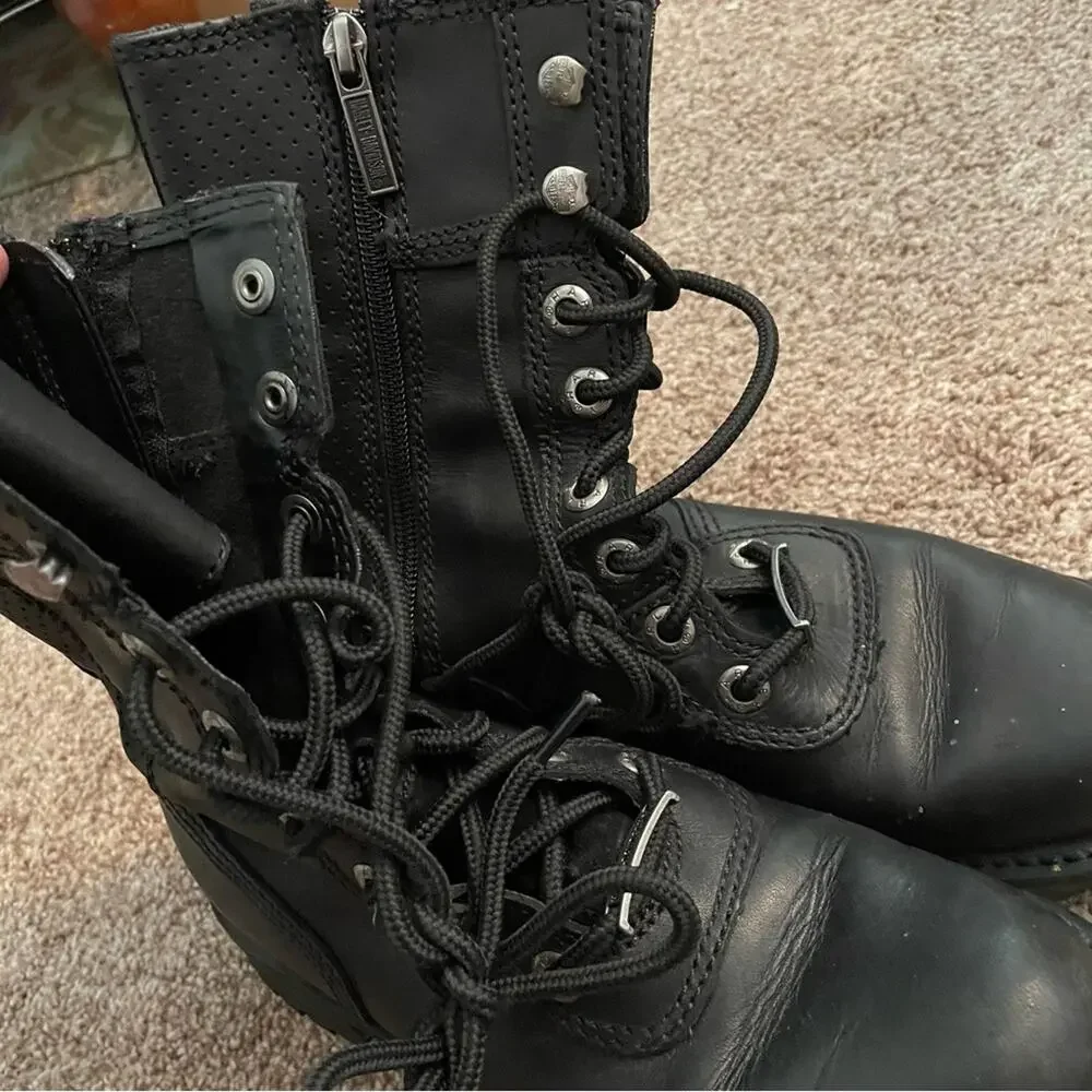 Harley Davidson lace up boots - Picture 4 of 9